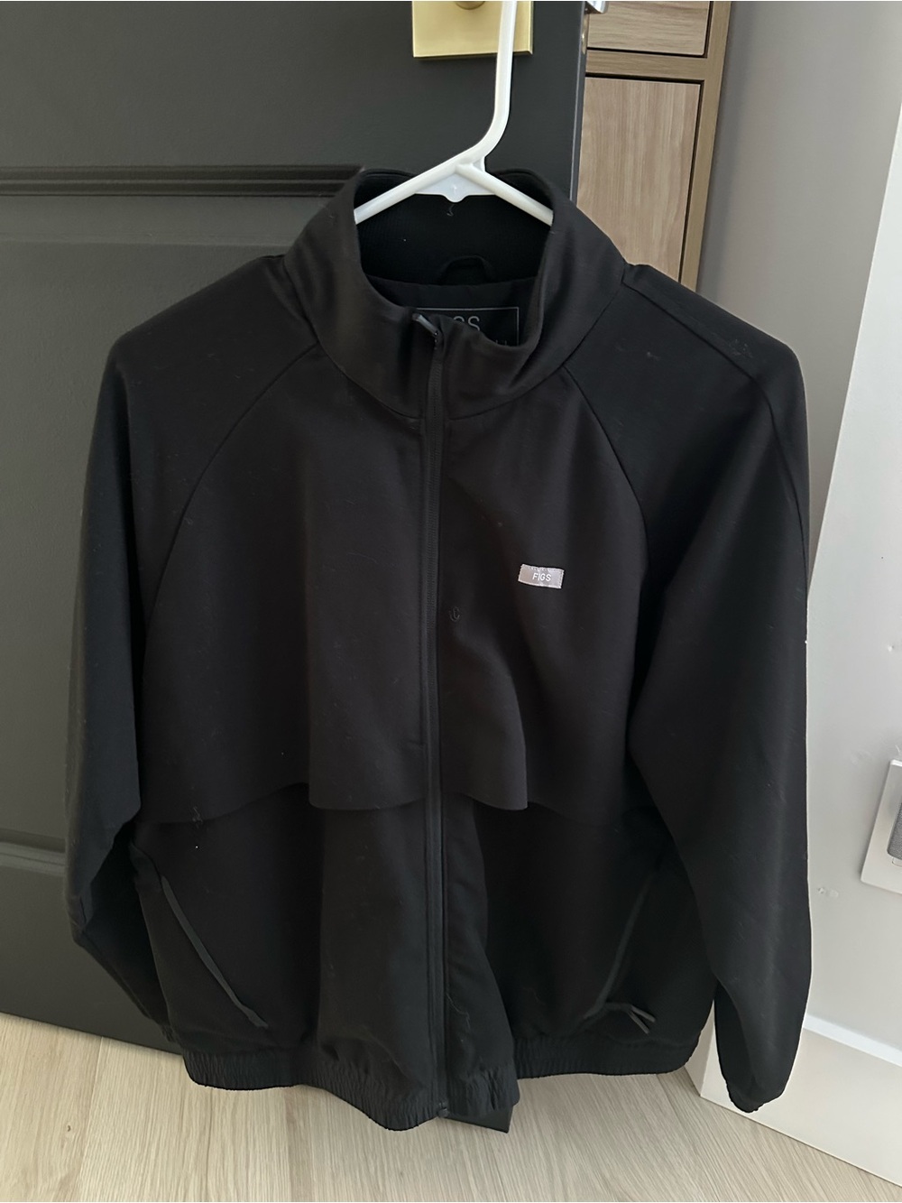 FIGS Black Women's Bomber Jacket